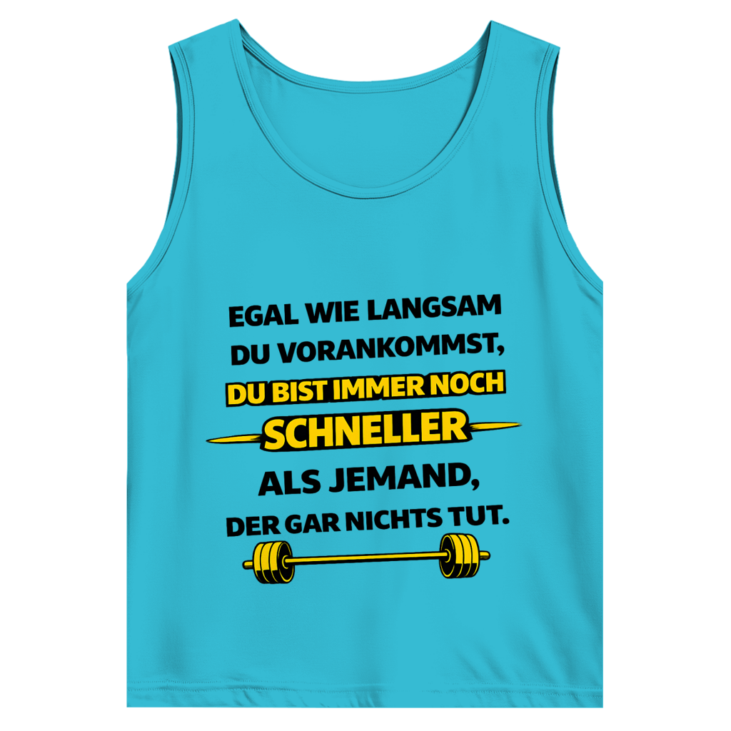 Herren Basic Tank Top Motivation durch langsame Fortschritte