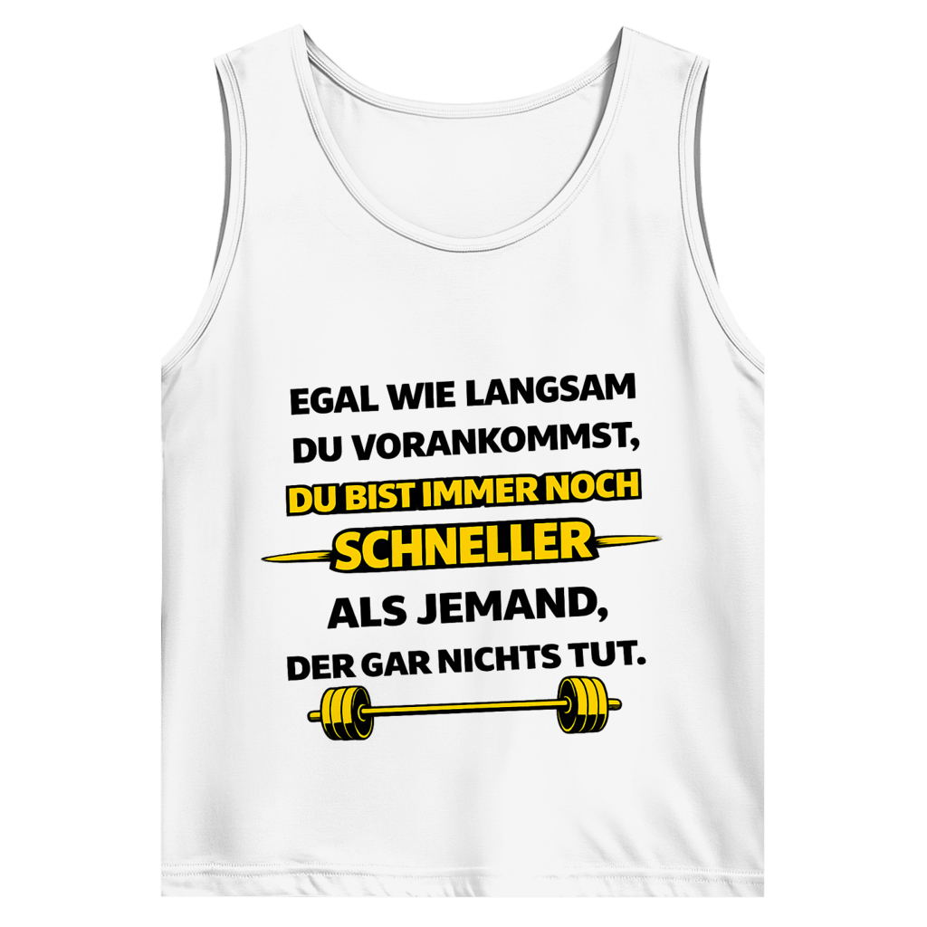 Herren Basic Tank Top Motivation durch langsame Fortschritte