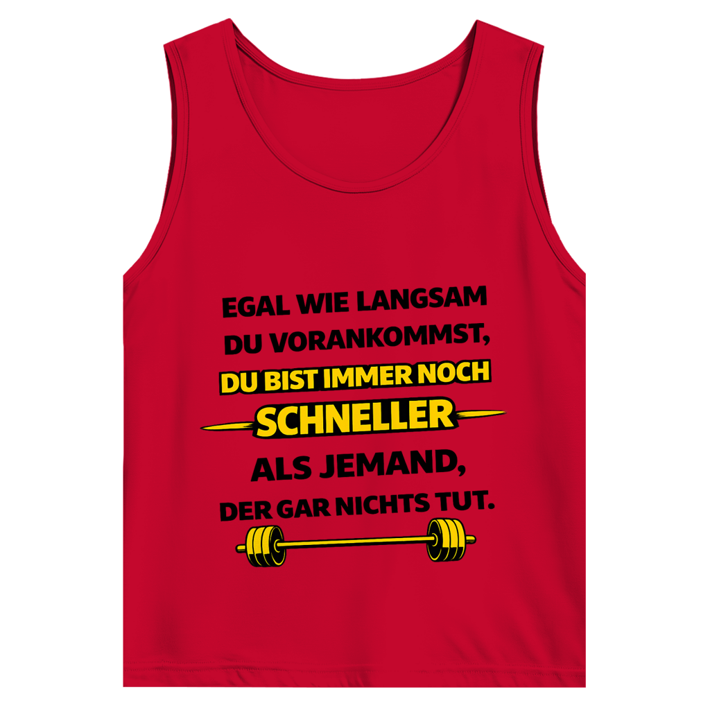 Herren Basic Tank Top Motivation durch langsame Fortschritte