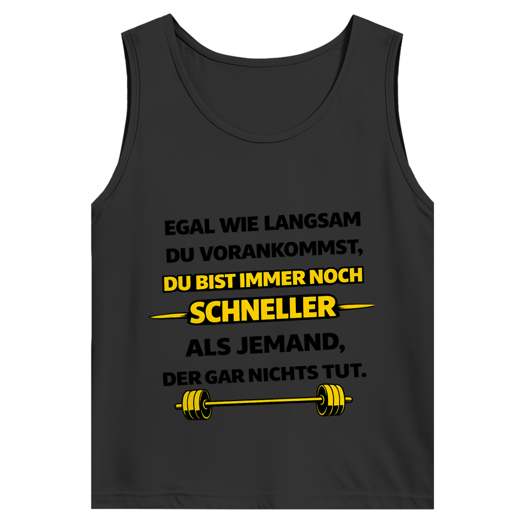 Herren Basic Tank Top Motivation durch langsame Fortschritte