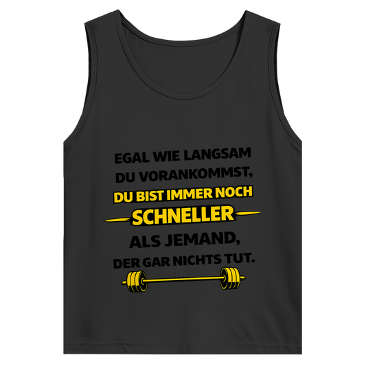 Herren Basic Tank Top Motivation durch langsame Fortschritte