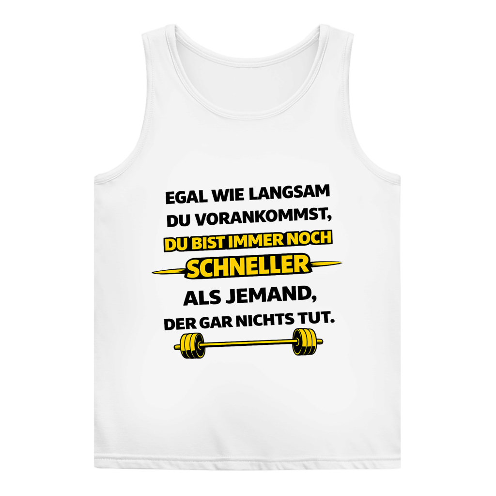 Damen Basic Tank Top Motivation durch langsame Fortschritte