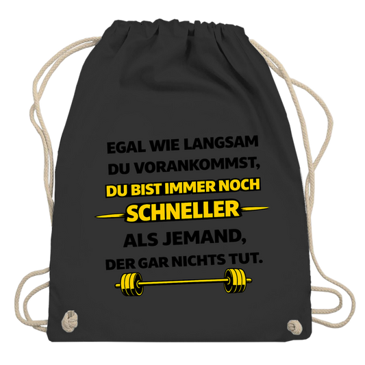 Turnbeutel Motivation durch langsame Fortschritte