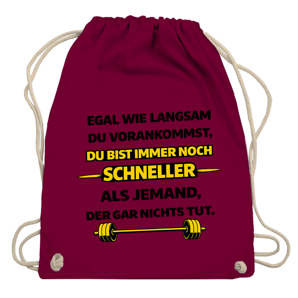 Turnbeutel Motivation durch langsame Fortschritte