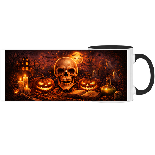 Panorama Tasse zweifarbig Halloween Panorama