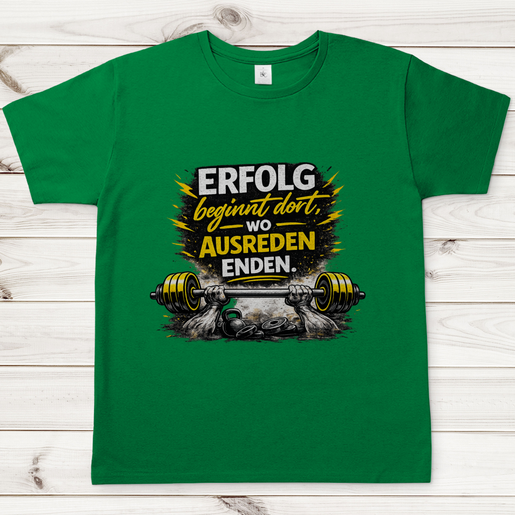 Herren T-Shirt Erfolg im Fitnessstudio