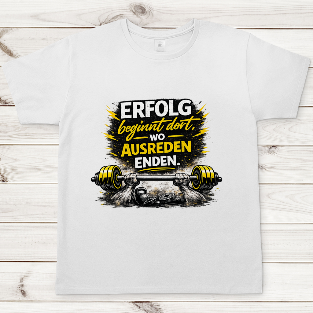 Herren T-Shirt Erfolg im Fitnessstudio