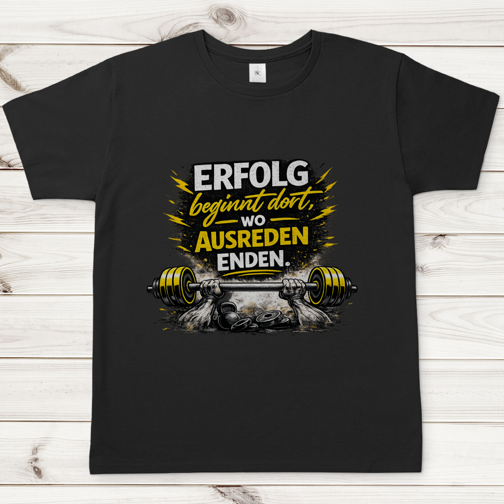 Herren T-Shirt Erfolg im Fitnessstudio
