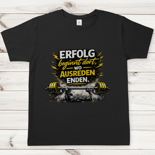 Herren T-Shirt Erfolg im Fitnessstudio