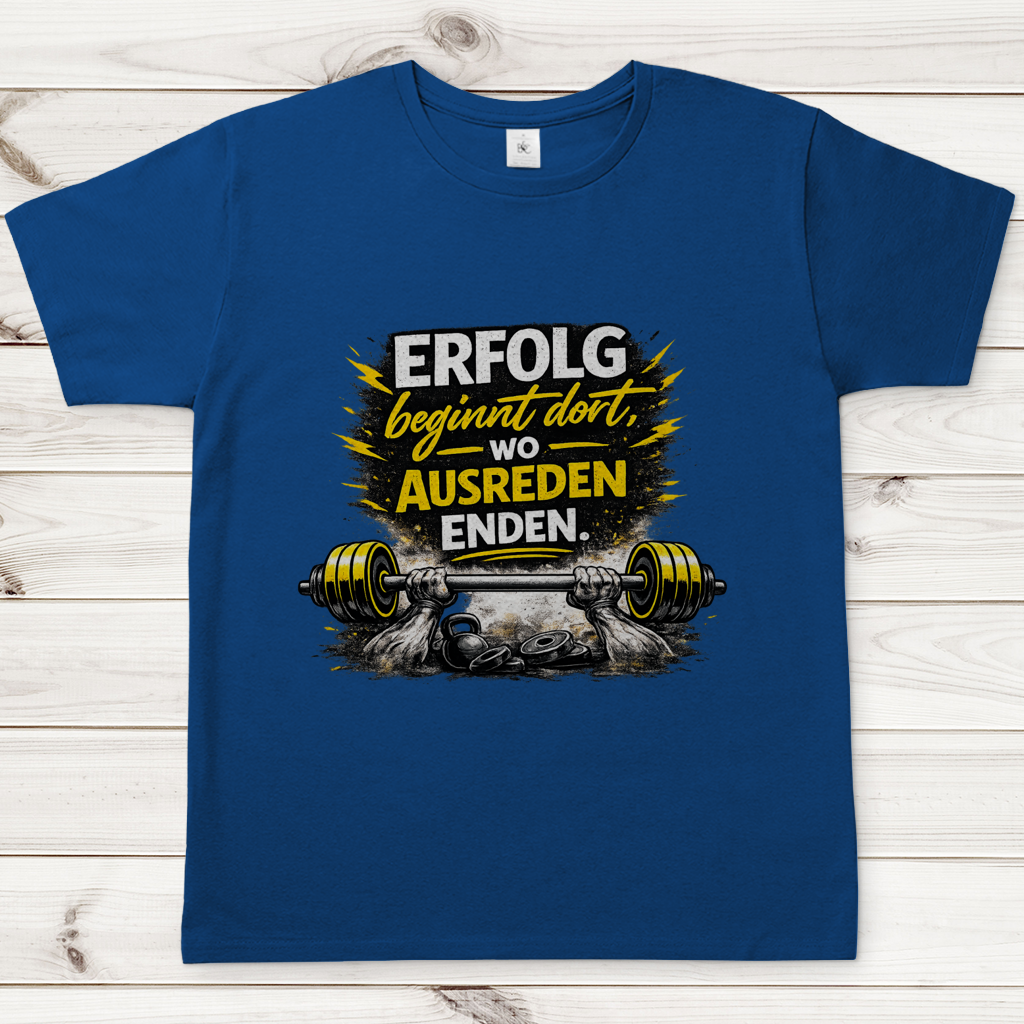 Herren T-Shirt Erfolg im Fitnessstudio