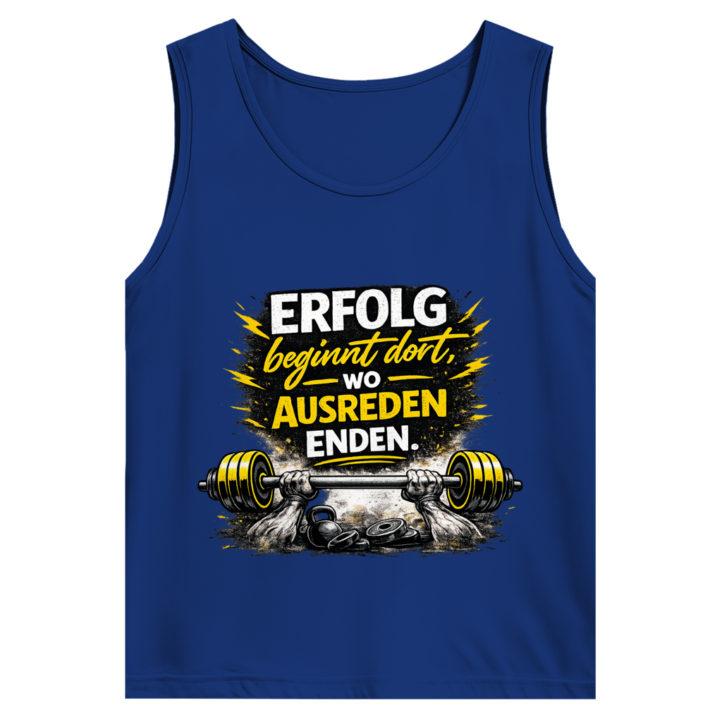 Herren Basic Tank Top Erfolg im Fitnessstudio