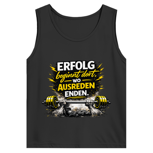 Herren Basic Tank Top Erfolg im Fitnessstudio