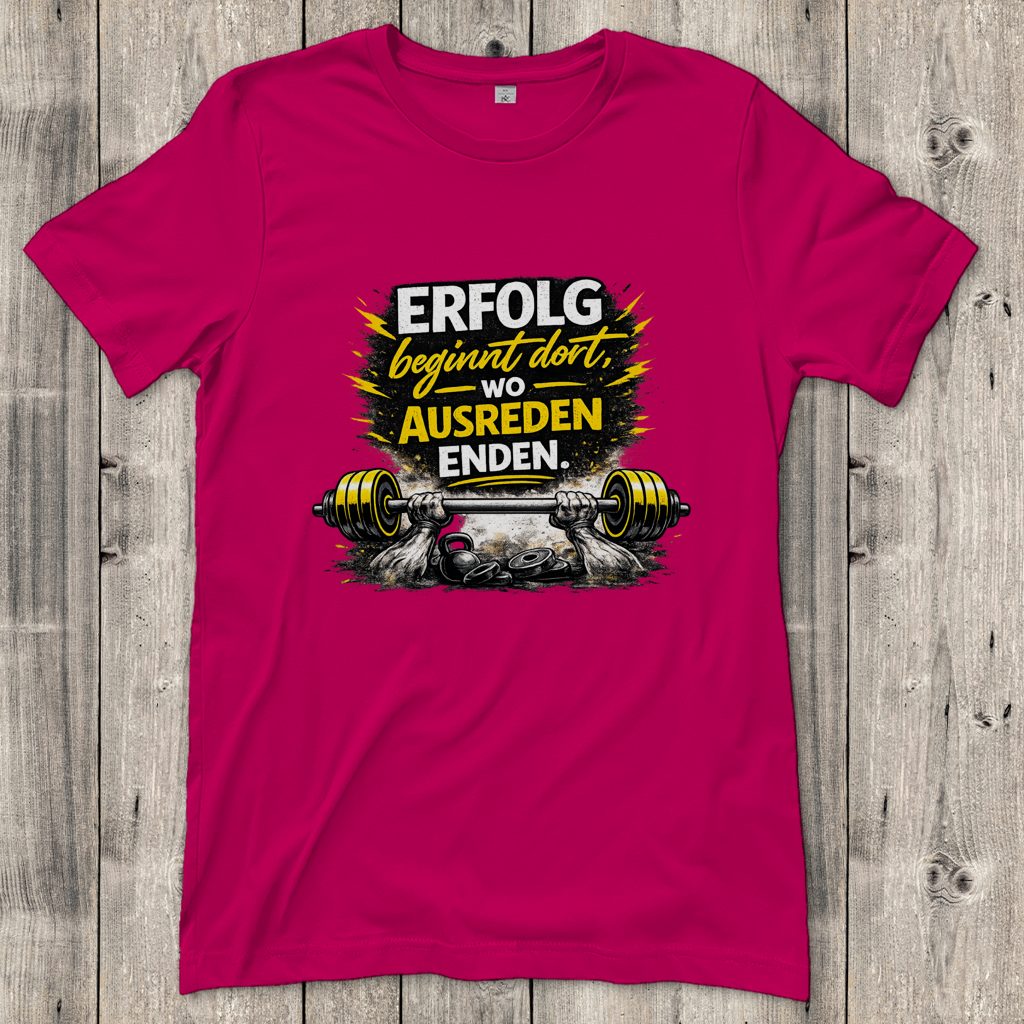 Damen T-Shirt Erfolg im Fitnessstudio