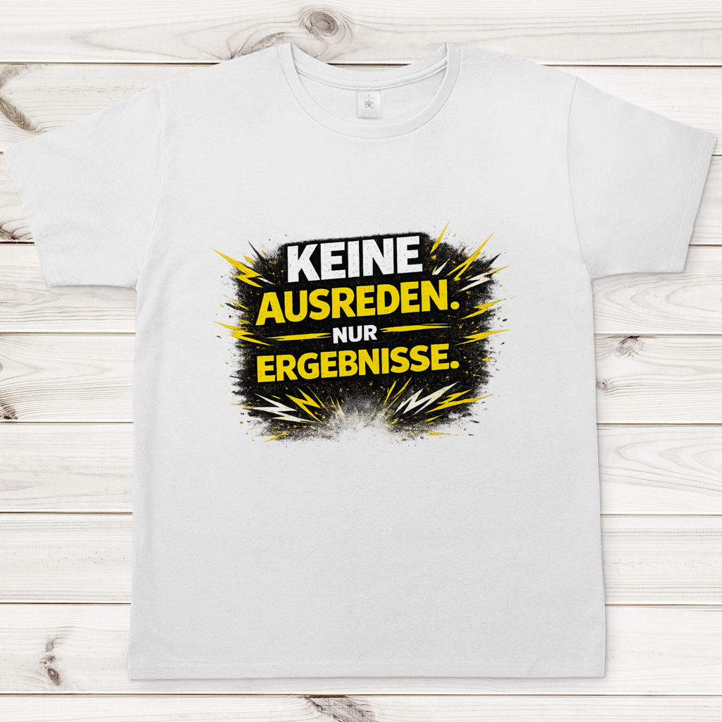 Herren T-Shirt Keine Ausreden, nur Ergebnisse