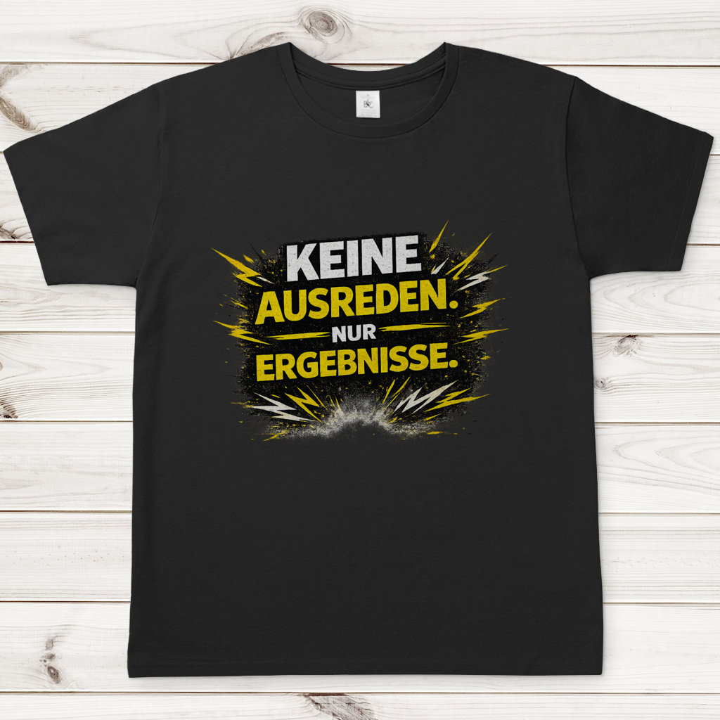 Herren T-Shirt Keine Ausreden, nur Ergebnisse