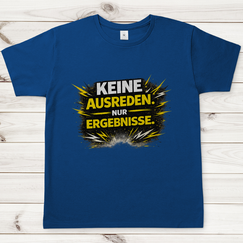 Herren T-Shirt Keine Ausreden, nur Ergebnisse