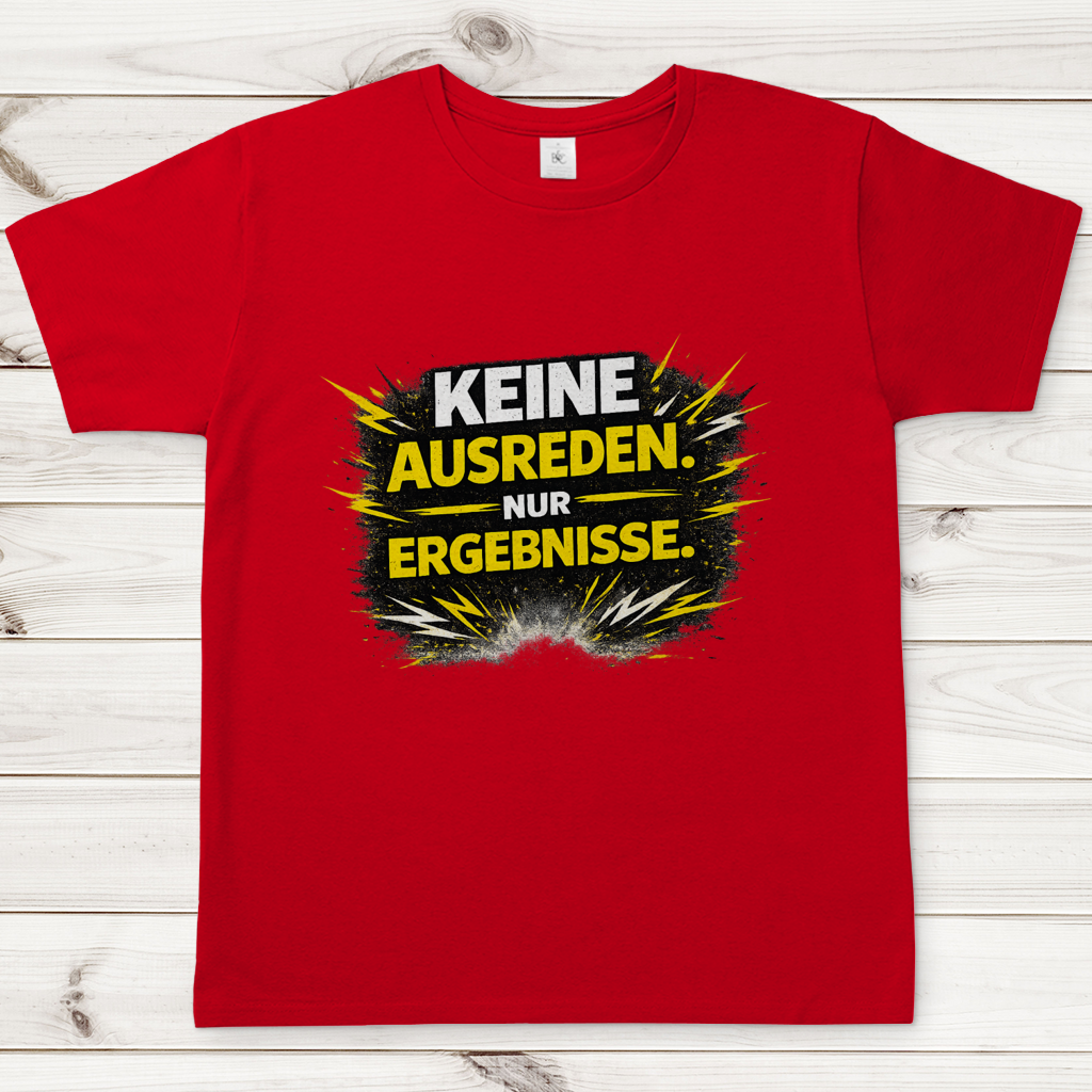 Herren T-Shirt Keine Ausreden, nur Ergebnisse