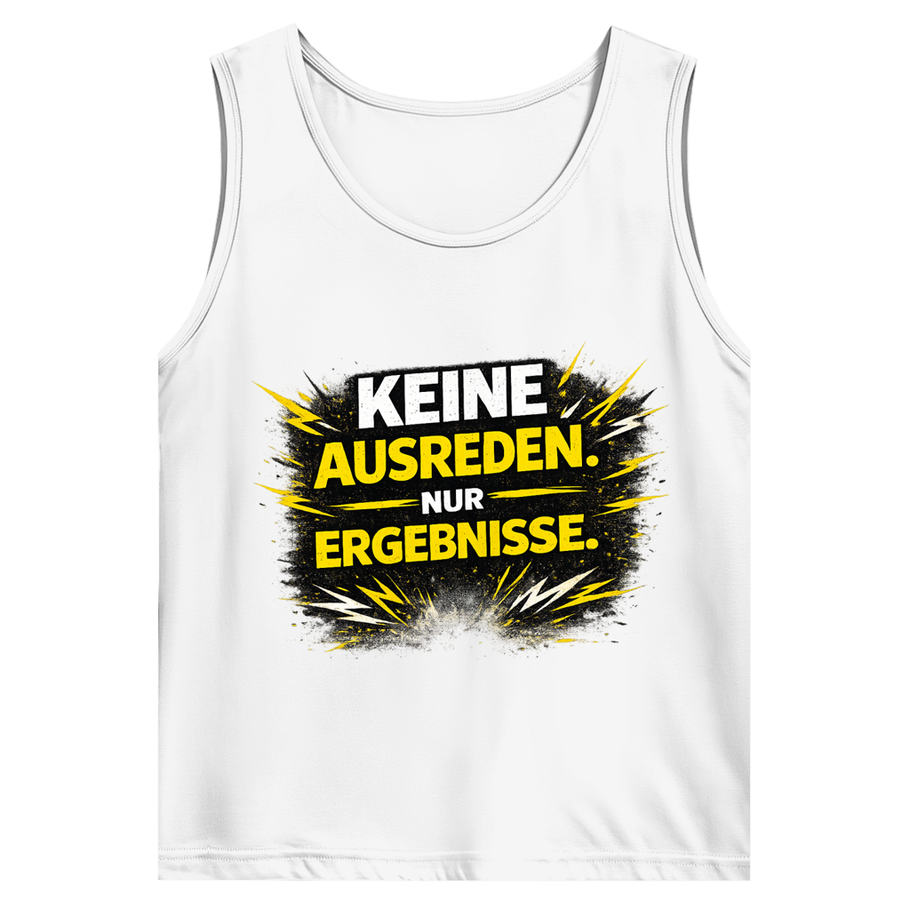 Herren Basic Tank Top Keine Ausreden, nur Ergebnisse