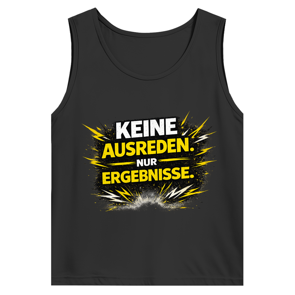 Herren Basic Tank Top Keine Ausreden, nur Ergebnisse