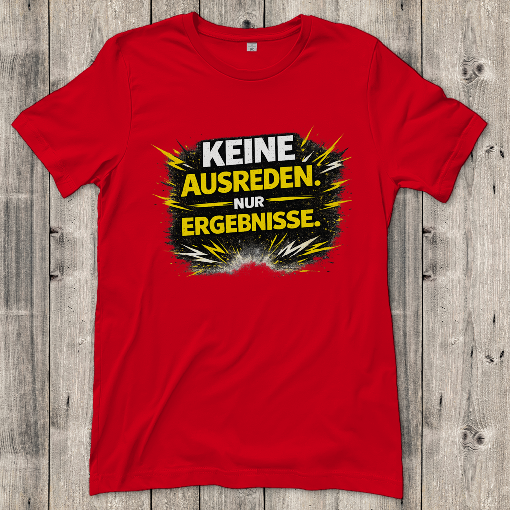 Damen T-Shirt Keine Ausreden, nur Ergebnisse
