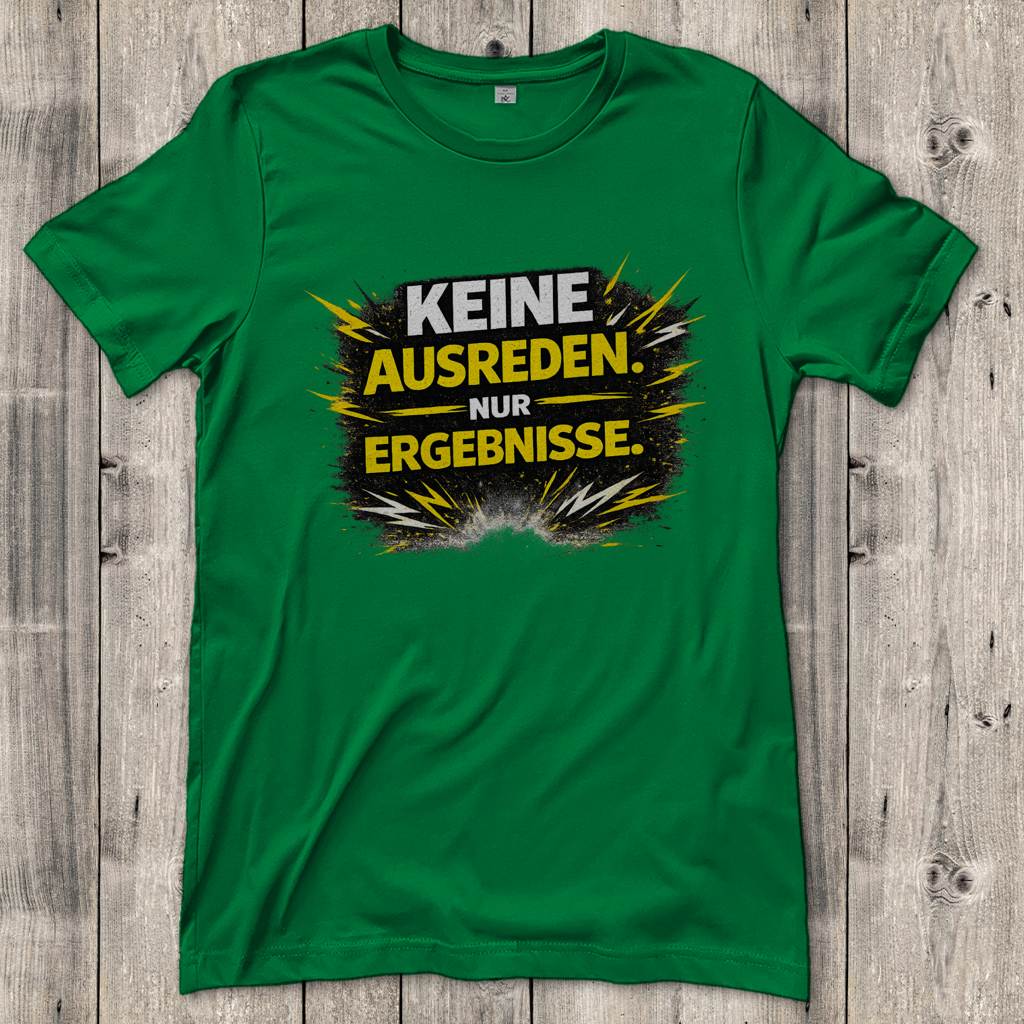 Damen T-Shirt Keine Ausreden, nur Ergebnisse