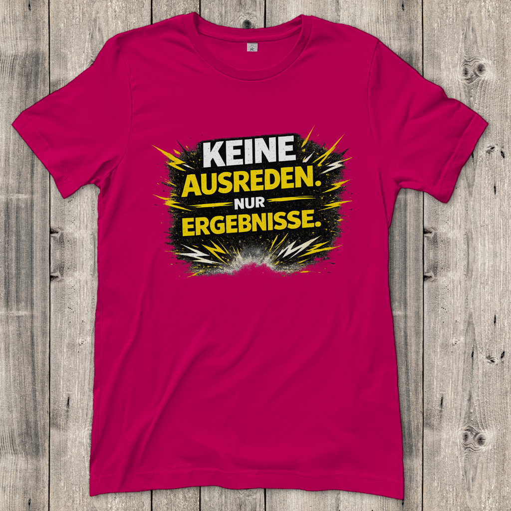 Damen T-Shirt Keine Ausreden, nur Ergebnisse