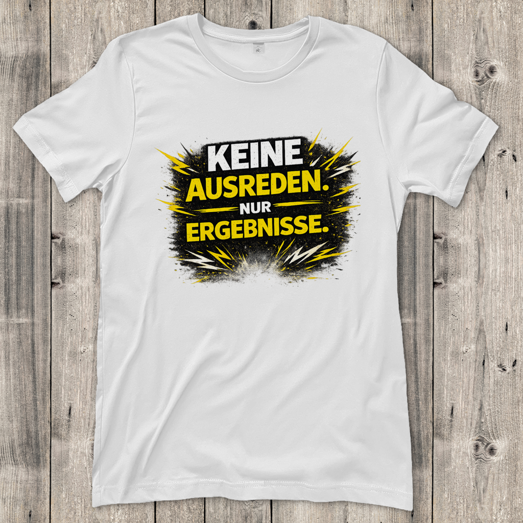 Damen T-Shirt Keine Ausreden, nur Ergebnisse