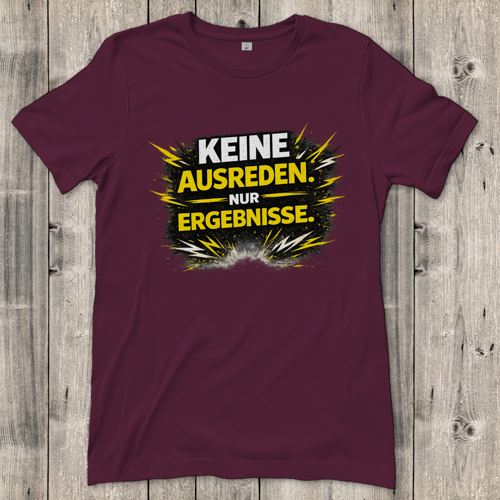 Damen T-Shirt Keine Ausreden, nur Ergebnisse