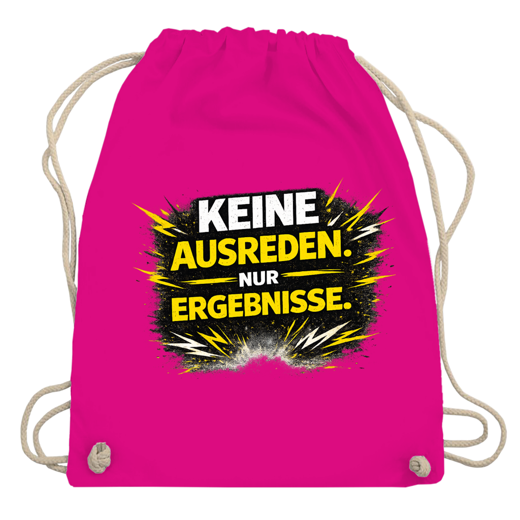 Turnbeutel Keine Ausreden, nur Ergebnisse