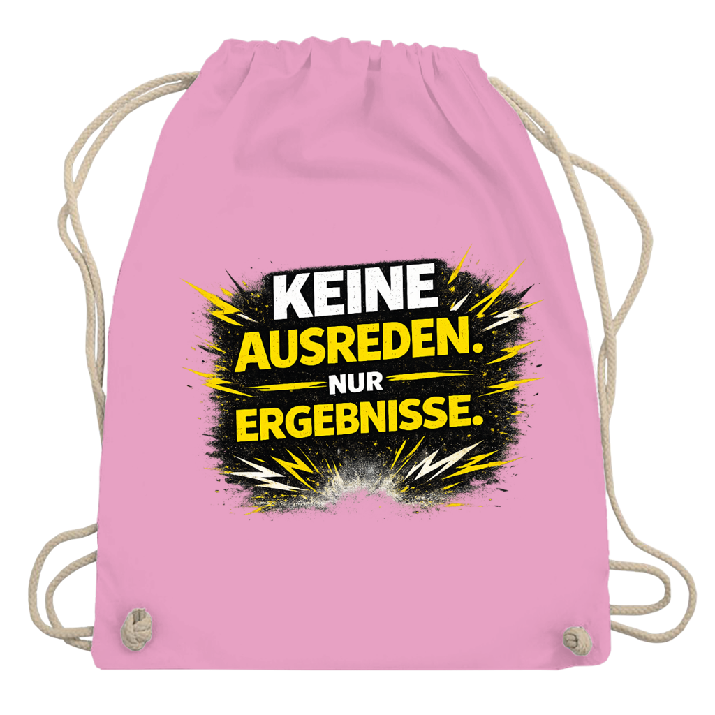 Turnbeutel Keine Ausreden, nur Ergebnisse