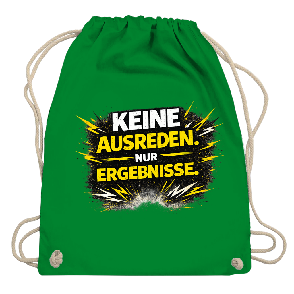 Turnbeutel Keine Ausreden, nur Ergebnisse