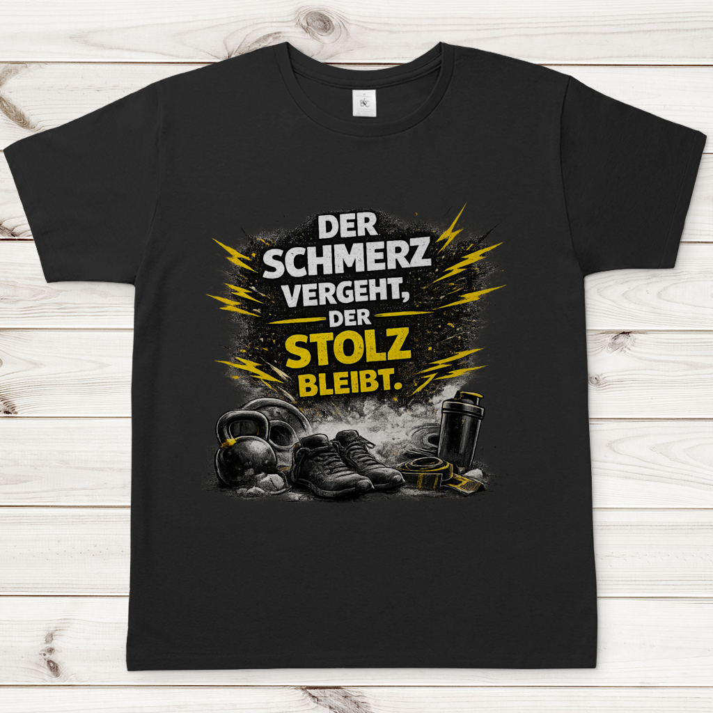 Herren T-Shirt Der Schmerz vergeht, der Stolz bleibt