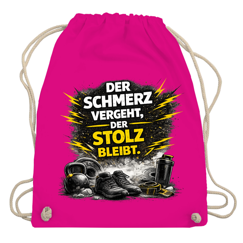 Turnbeutel Der Schmerz vergeht, der Stolz bleibt