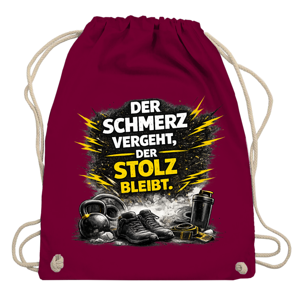 Turnbeutel Der Schmerz vergeht, der Stolz bleibt