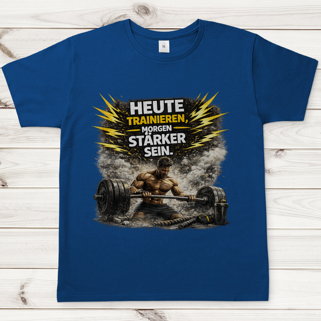 Herren T-Shirt Kraft durch Training und Entschlossenheit