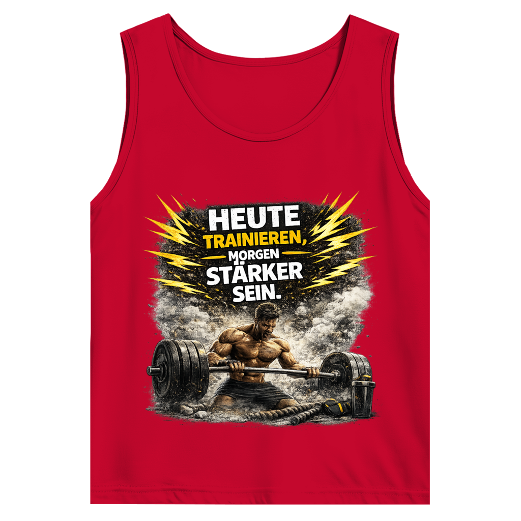 Herren Basic Tank Top Kraft durch Training und Entschlossenheit
