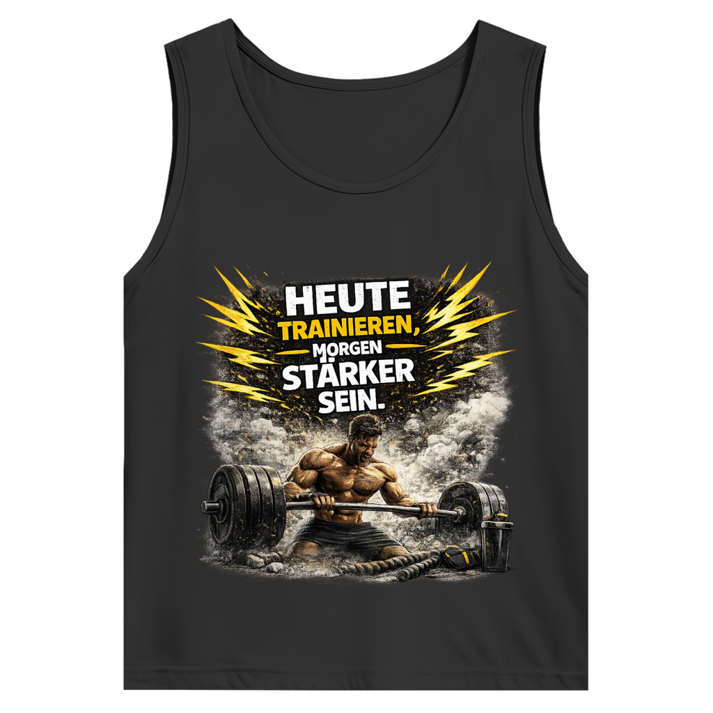 Herren Basic Tank Top Kraft durch Training und Entschlossenheit