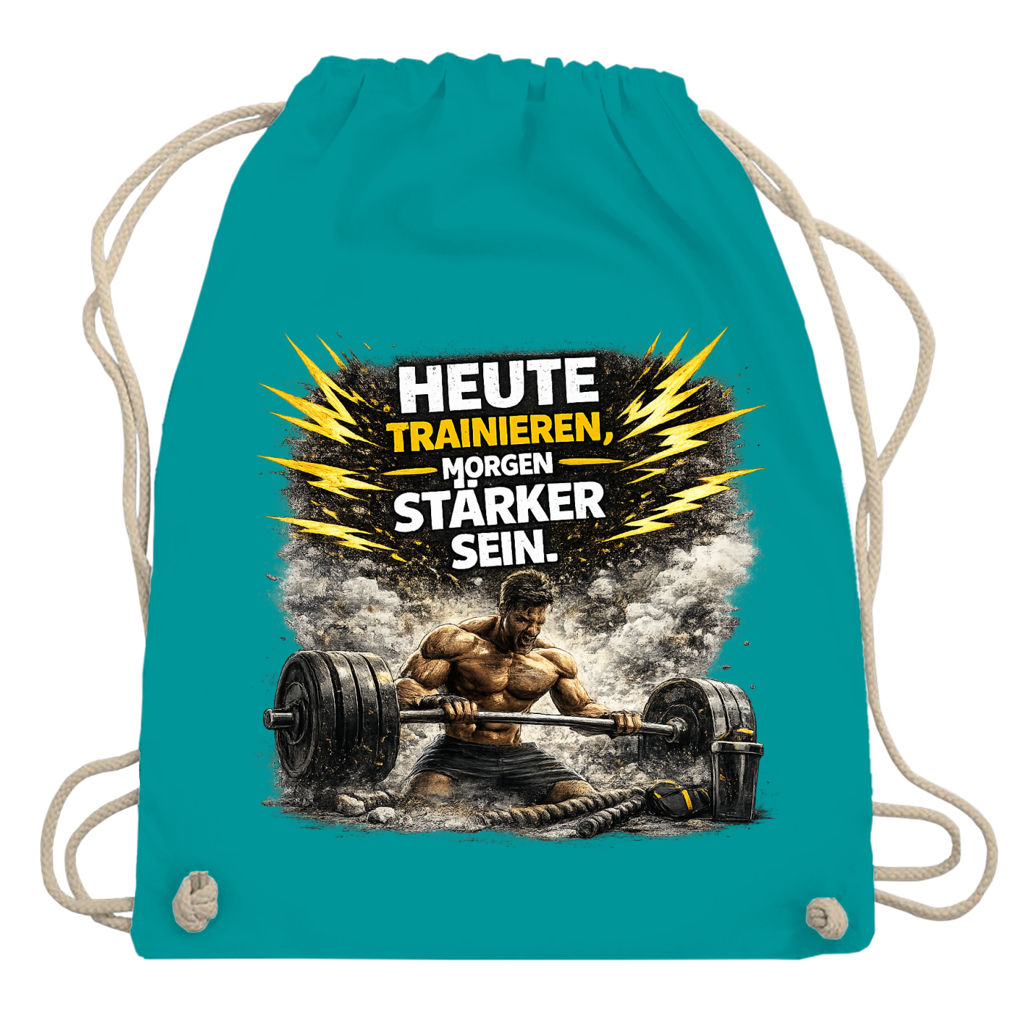 Turnbeutel Kraft durch Training und Entschlossenheit