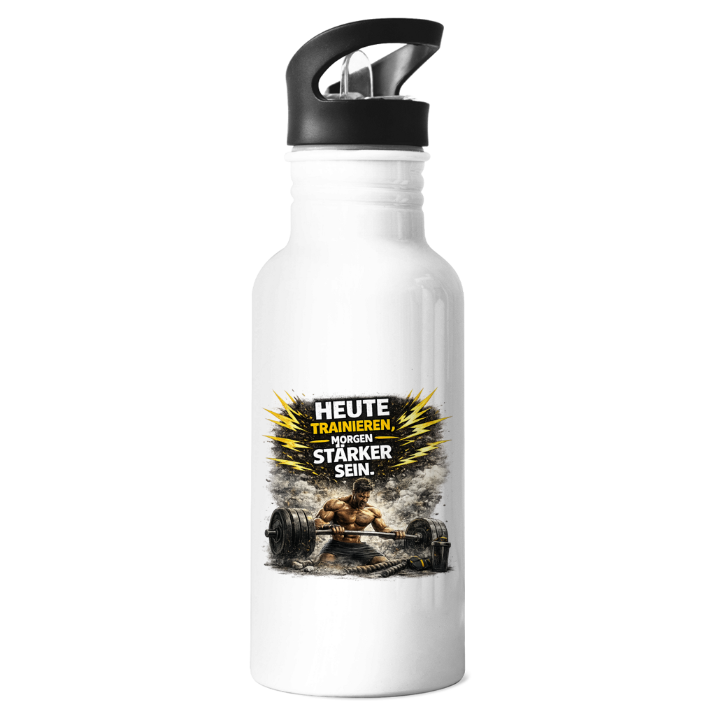 Edelstahl-Trinkflasche Kraft durch Training und Entschlossenheit
