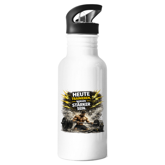 Edelstahl-Trinkflasche Kraft durch Training und Entschlossenheit