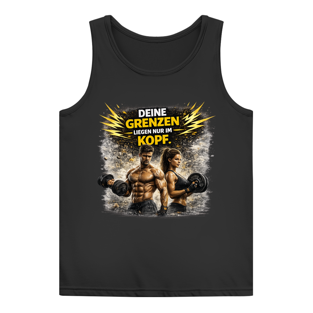Damen Basic Tank Top Grenze im Kopf Fitness