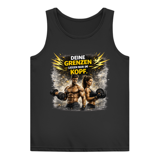 Damen Basic Tank Top Grenze im Kopf Fitness