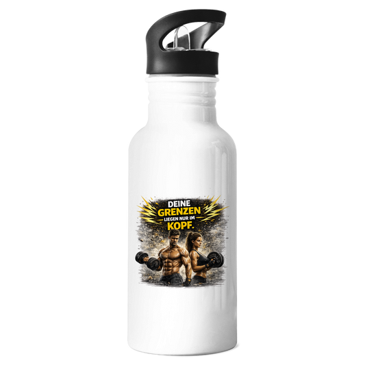 Edelstahl-Trinkflasche Grenze im Kopf Fitness