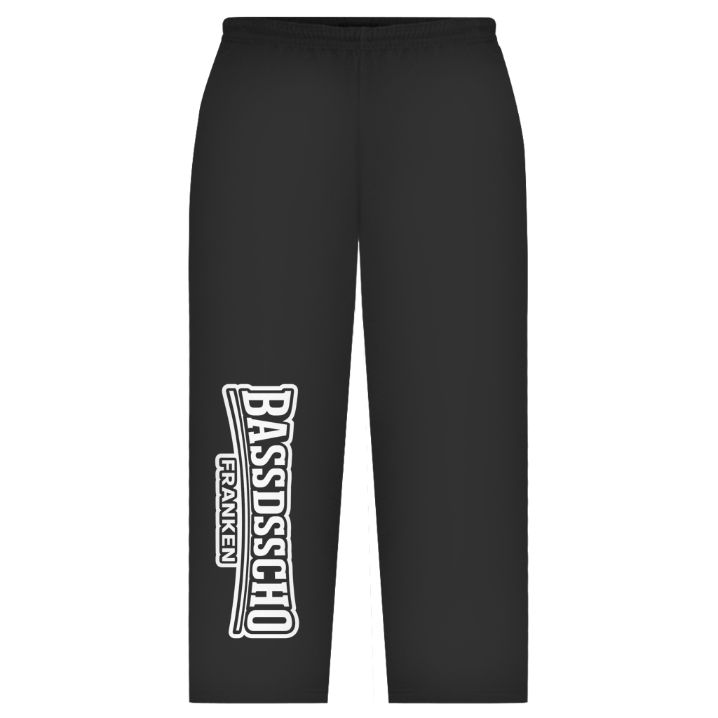 Oversize Sweatpants Hose gedreht 2 weiß und umrandet