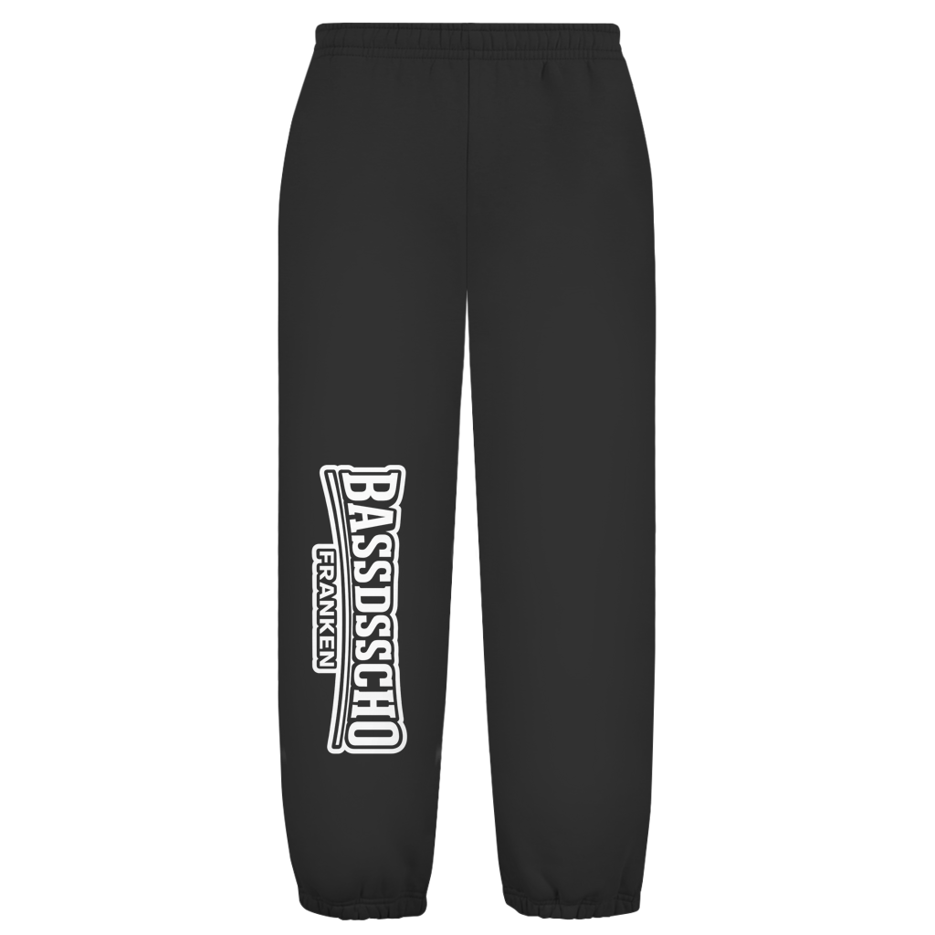 Oversize Fluffy Sweatpants Hose gedreht 2 weiß und umrandet