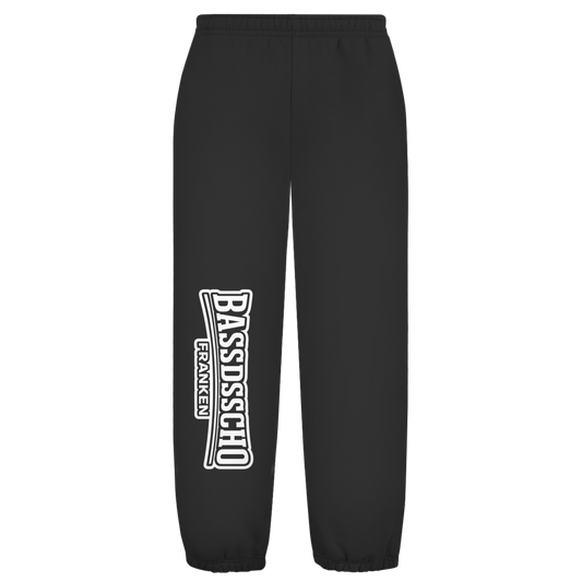 Oversize Fluffy Sweatpants Hose gedreht 2 weiß und umrandet