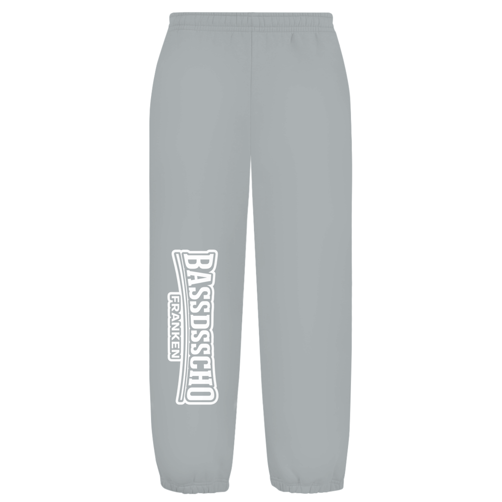 Oversize Fluffy Sweatpants Hose gedreht 2 weiß und umrandet