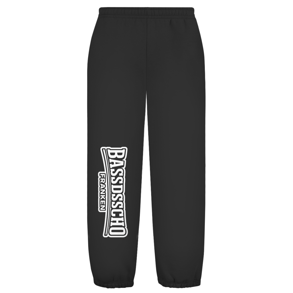 Oversize Fluffy Sweatpants Hose gedreht 2 weiß und umrandet