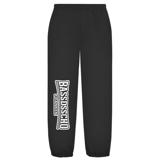 Oversize Fluffy Sweatpants Hose gedreht 2 weiß und umrandet