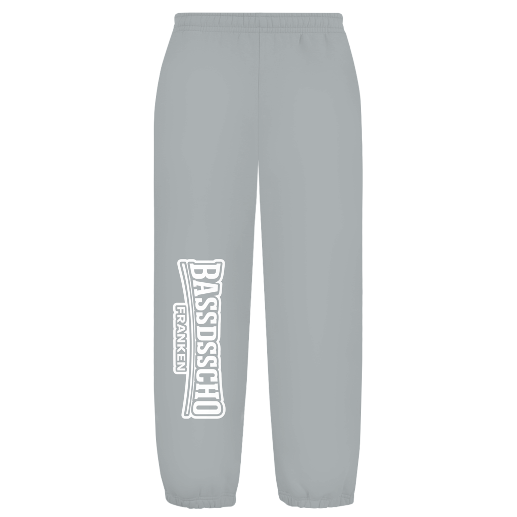 Oversize Fluffy Sweatpants Hose gedreht 2 weiß und umrandet